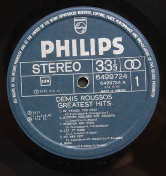 LP Demis Roussos: Greatest Hits