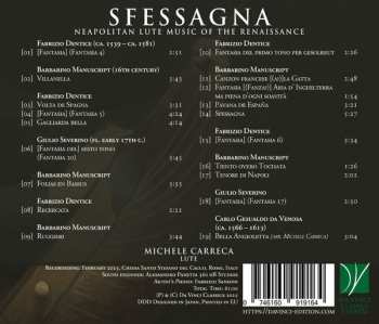 CD Carlo Gesualdo: Sfessagna (Neapolitan Lute Music Of The Renaissance)