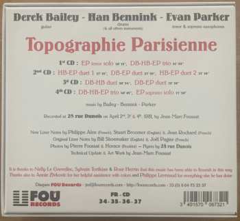 4CD/Zestaw pudełkowy Evan Parker: Topographie Parisienne (Dunois, April 2nd, 3d & 4th, 1981)