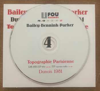4CD/Zestaw pudełkowy Evan Parker: Topographie Parisienne (Dunois, April 2nd, 3d & 4th, 1981)