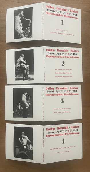 4CD/Zestaw pudełkowy Evan Parker: Topographie Parisienne (Dunois, April 2nd, 3d & 4th, 1981)