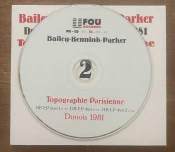 4CD/Zestaw pudełkowy Evan Parker: Topographie Parisienne (Dunois, April 2nd, 3d & 4th, 1981)