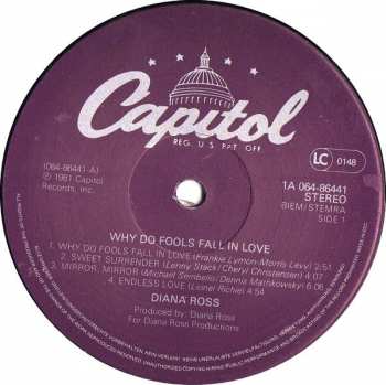 LP Diana Ross: Why Do Fools Fall In Love