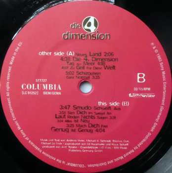LP Die Fantastischen Vier: Die 4. Dimension