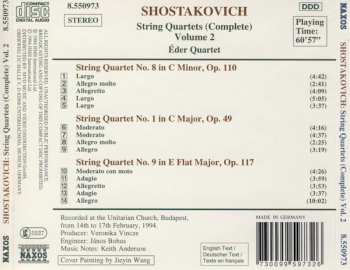 CD Dmitri Shostakovich: String Quartets (Complete) Volume 2 Nos. 1, 8 And 9