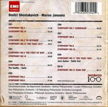10CD/Zestaw pudełkowy Dmitri Shostakovich: The Complete Symphonies - Sämtliche Symphonien - L'Intégrale Des Symphonies