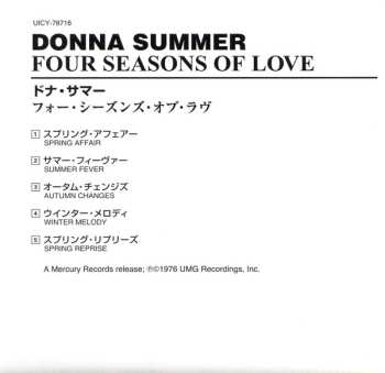 CD Donna Summer: Four Seasons Of Love LTD