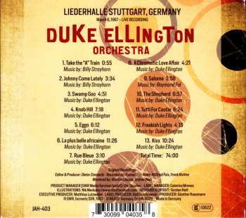 CD Duke Ellington And His Orchestra: Liederhalle Stuttgart 1967
