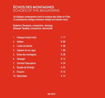 CD Duo Perse-Inca: Échos Des Montagnes - Echoes Of The Mountains