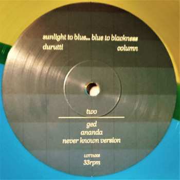 2LP The Durutti Column: Sunlight To Blue...Blue To Blackness CLR