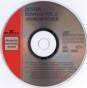 CD Andreas Staier: Sonaten = Sonatas Vol. II