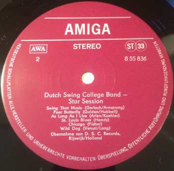 LP The Dutch Swing College Band: Star Session