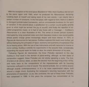 CD Henri Dutilleux: L'Oeuvre Pour Piano