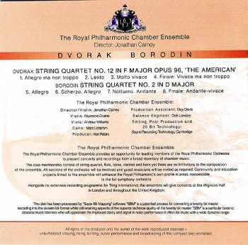 CD Antonín Dvořák: Dvorak: Quartet No. 12 In F Major, Opus 96, 'The American' / Borodin: String Quartet No. 2 In D Major