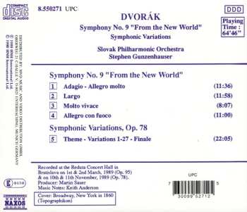 CD Antonín Dvořák: Symphony No. 9 "From The New World" / Symphonic Variations