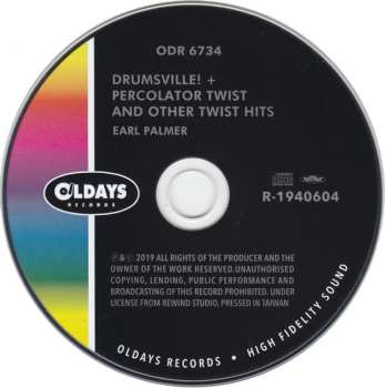CD Earl Palmer: Drumsville! plus Percolator Twist and Other Twist Hits