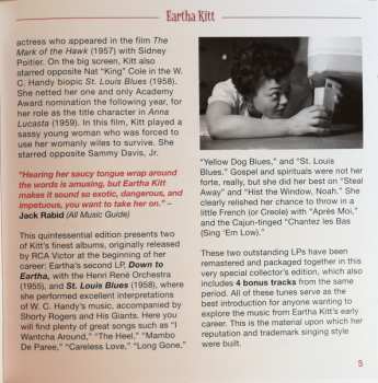 CD Eartha Kitt: Down To Eartha Plus St. Louis Blues