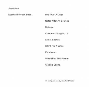 CD Eberhard Weber: Pendulum