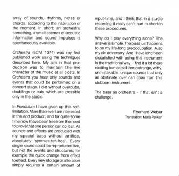 CD Eberhard Weber: Pendulum