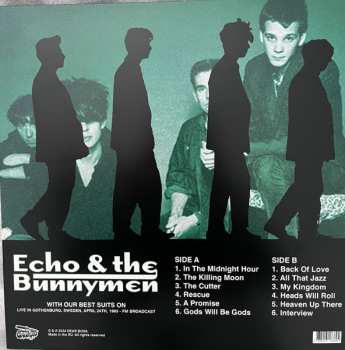 LP Echo & The Bunnymen: With Our Best Suits On: Live in Gothenburg Sweden April 24th 1985 FM Broadcast CLR