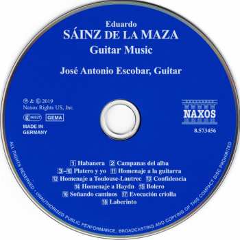 CD Eduardo Sainz De La Maza: Guitar Music