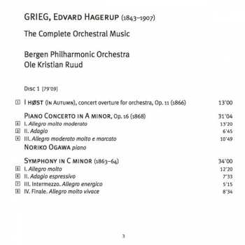 8CD/Zestaw pudełkowy Edvard Grieg: The Complete Orchestral Music