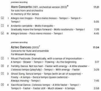 CD BBC Philharmonic: Dream Song - Aztec Dances - Horn Concerto - Concerto For Orchestra