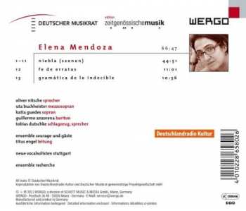 CD Elena Mendoza: Niebla-Szenen / Fe De Erratas / Gramática De Lo Indecible