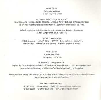 3CD Eliane Radigue: Trilogie De La Mort