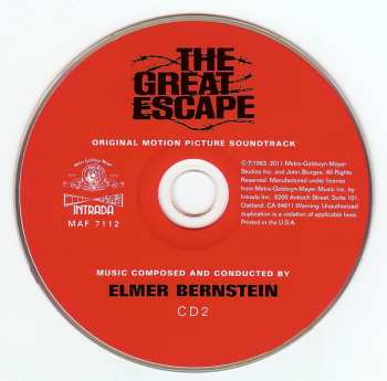 3CD Elmer Bernstein: The Great Escape (Complete Original MGM Motion Picture Soundtrack)