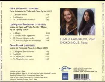 CD Elmira Darvarova: Masterpieces By Beethoven • Franck • Clara Schumann 
