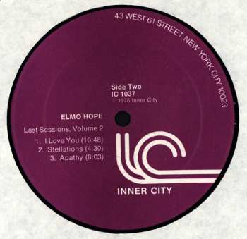 CD Elmo Hope: Last Sessions Vol. 2
