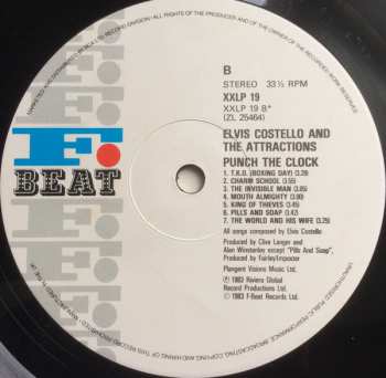 LP Elvis Costello & The Attractions: Punch The Clock