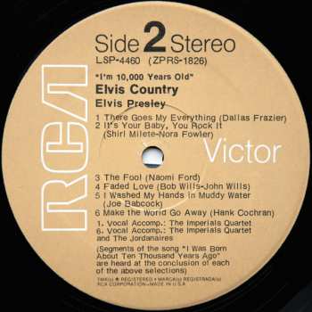 LP Elvis Presley: Elvis Country (I'm 10,000 Years Old)