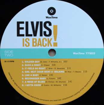 LP Elvis Presley: Elvis Is Back LTD