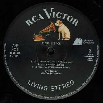 2LP Elvis Presley: Elvis Is Back!