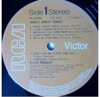 LP Elvis Presley: Girls! Girls! Girls!