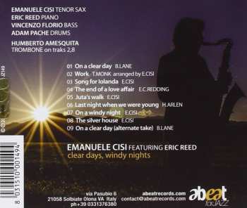 CD Eric Reed: Clear Days, Windy Nights