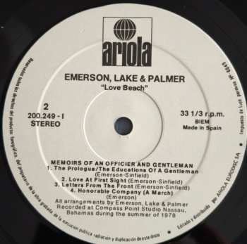 LP Emerson, Lake & Palmer: Love Beach