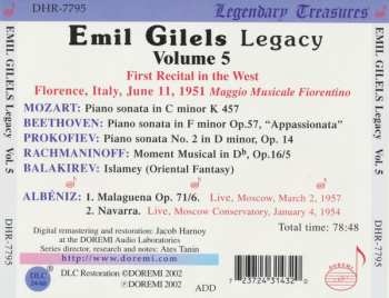 CD Emil Gilels: Legacy Vol. 5 - First Recital In The West