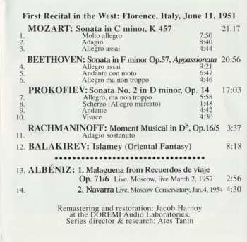 CD Emil Gilels: Legacy Vol. 5 - First Recital In The West