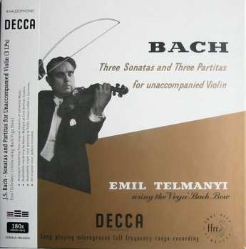 3LP/Zestaw pudełkowy Johann Sebastian Bach: Three Sonatas And Three Partitas For Unaccompanied Violin
