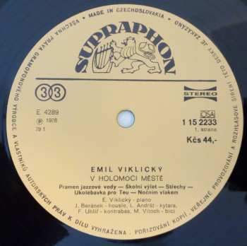 LP Emil Viklický: V Holomóci Městě…