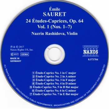 CD Nazrin Rashidova: 24 Études-Caprices, Op. 64: Vol. 1 (Nos. 1-7)
