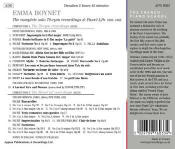 2CD Emma Boynet: The Complete Solo 78-rpm Recordings And Fauré LPs