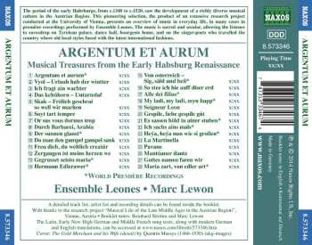CD Ensemble Leones: Argentum Et Aurum (Musical Treasure From The Early Habsburg Renaissance)