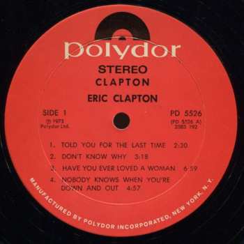 LP Eric Clapton: Clapton