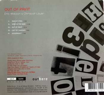 CD Christof Lauer: Out Of Print