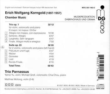 CD Erich Wolfgang Korngold: Piano Trio Op. 1 / Suite Op. 23