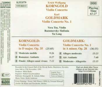 CD Erich Wolfgang Korngold: Violin Concerto / Violin Concerto No. 1